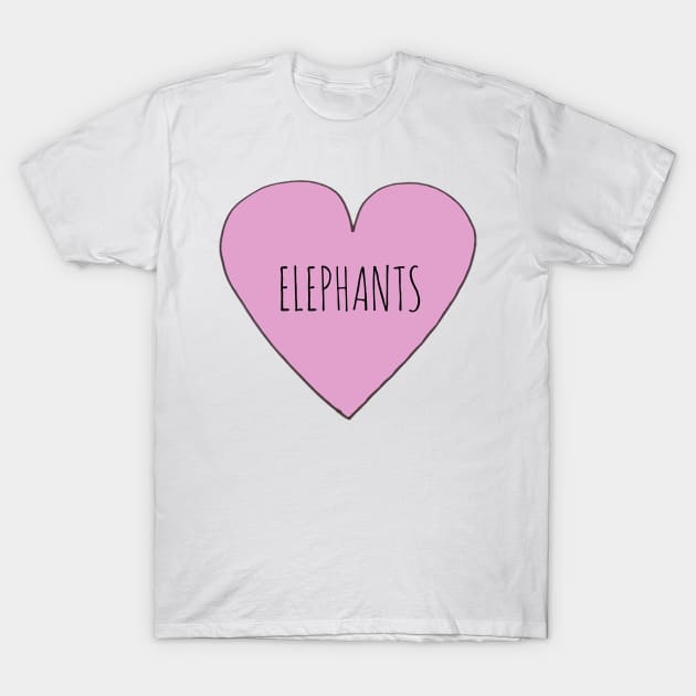 Elephant Love T-Shirt by wanungara
